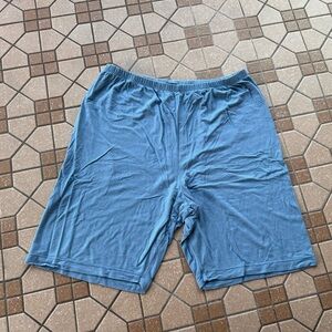 HARA the label gabi bamboo bike shorts XL blue